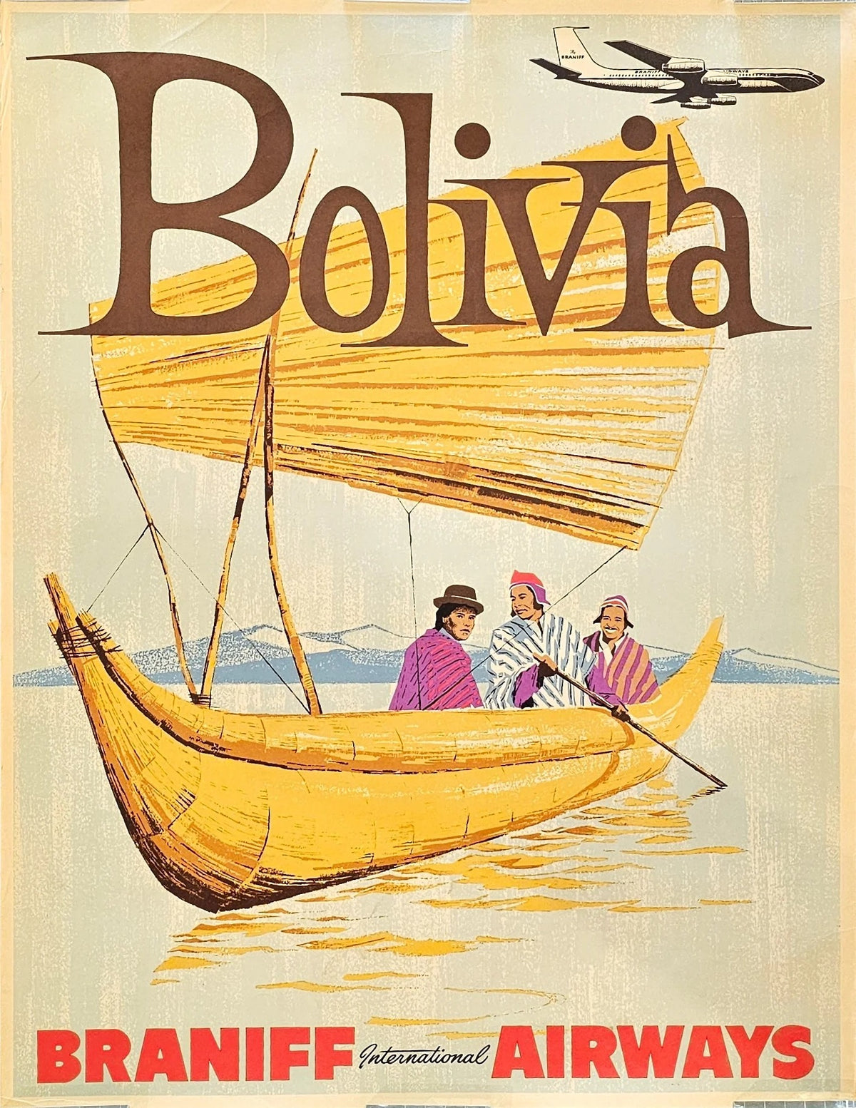 *Braniff Airways - Bolivia by Anonymous, ca. 1955 - Original Vintage Poster