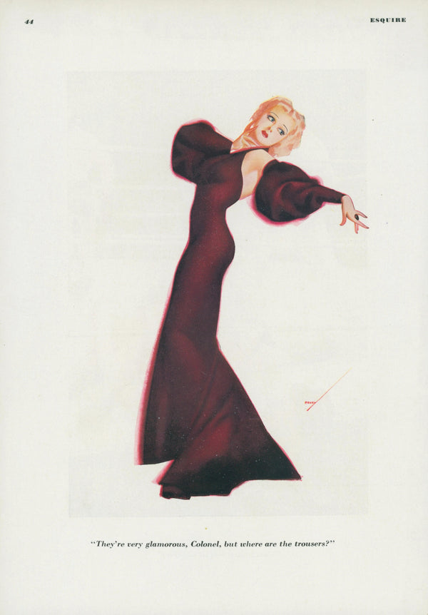 Very Glamorous by George Petty - Original Vintage Illustration