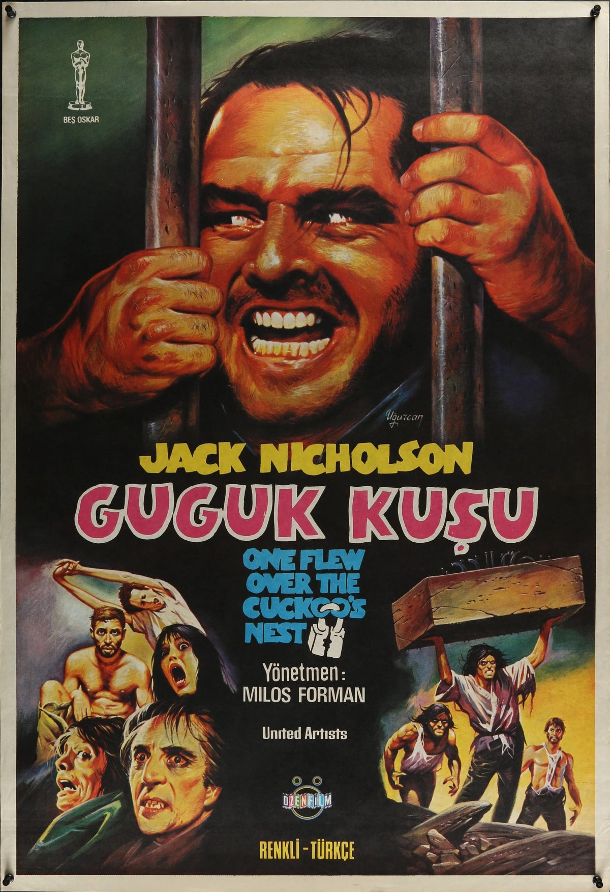 One Flew Over the Cuckoo's Nest, Turkish Release - Original Vintage Poster