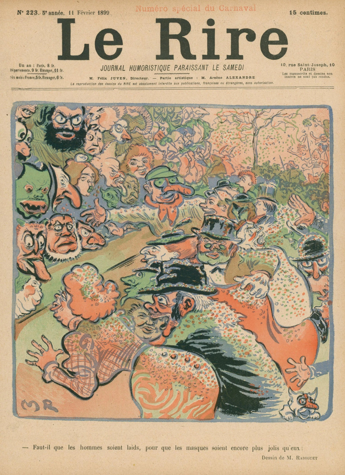 Must Men Be so Ugly, Le Rire - Original Vintage Cover Art: