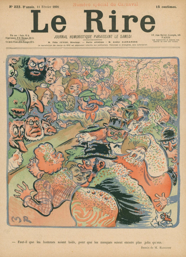 Must Men Be so Ugly, Le Rire - Original Vintage Cover Art: