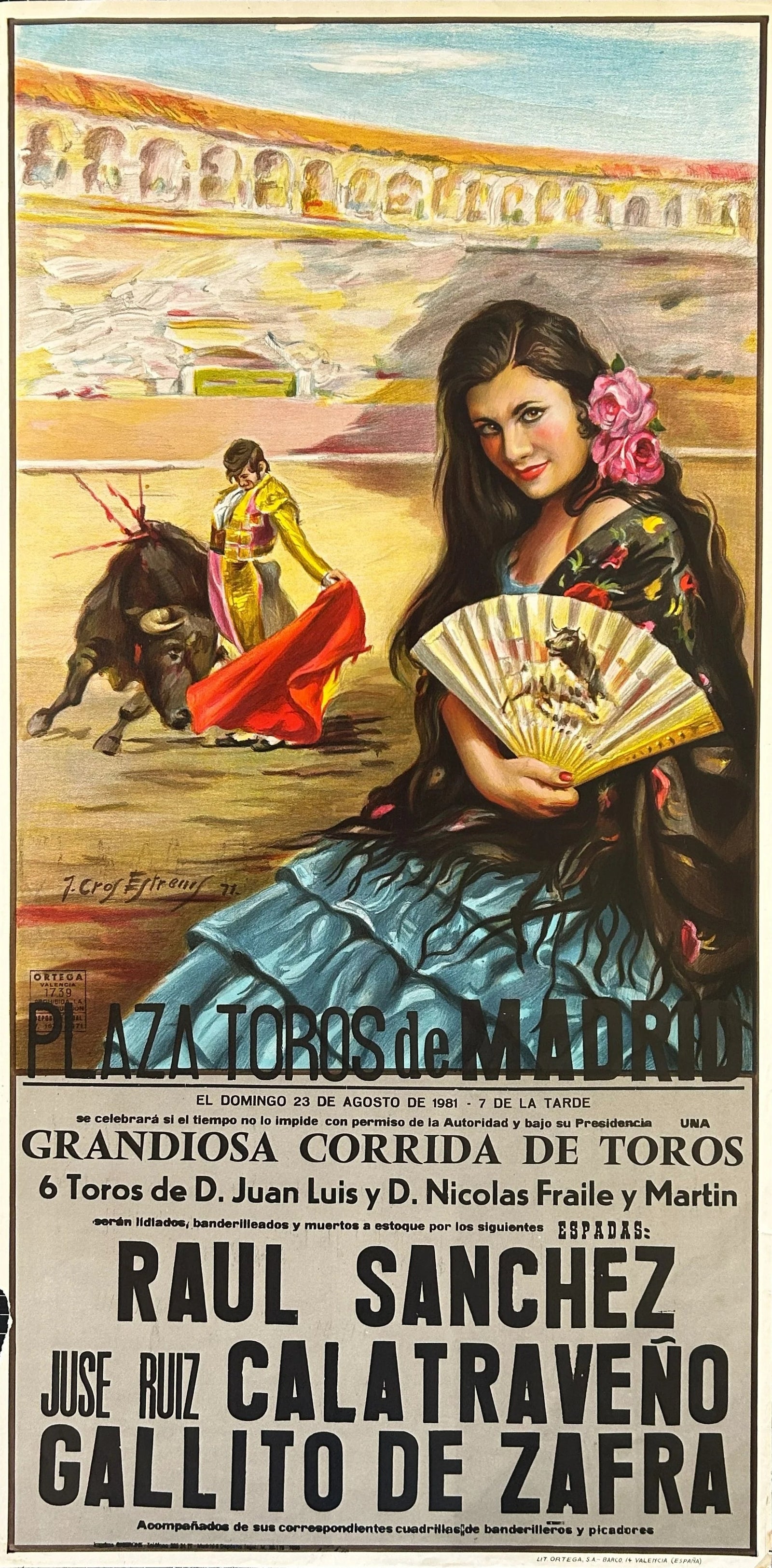Plaza de Toros, Madrid - Original Vintage Poster