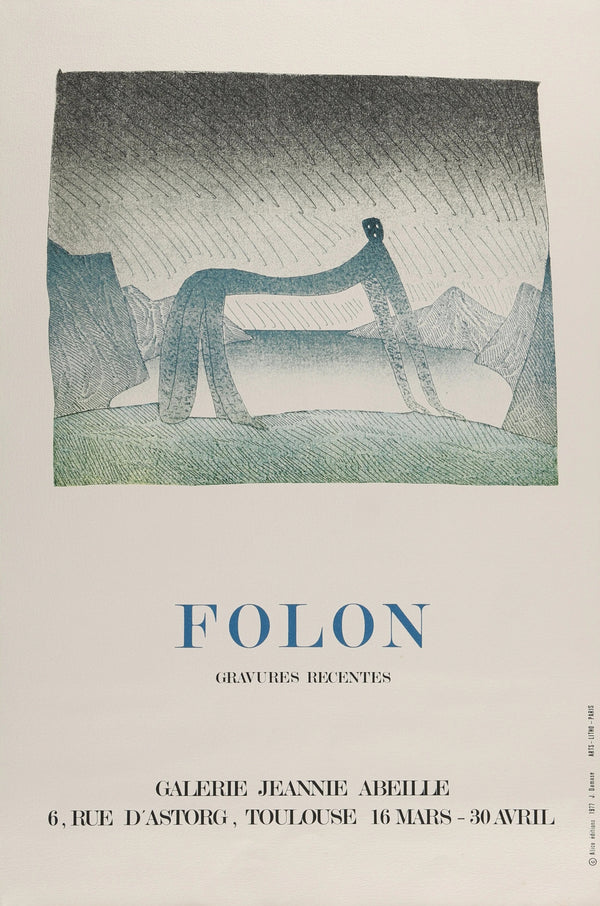 Recent Engravings, Jean-Michael Folon - Original Vintage Poster