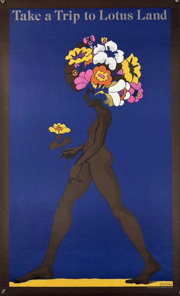 Take a Trip to Lotus Land by Milton Glaser - Original Vintage Poster