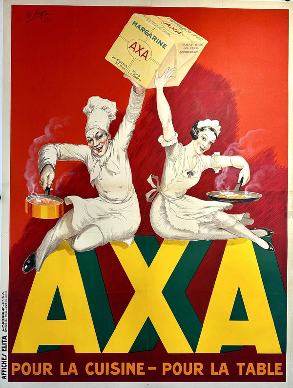 AXA Margarine by Robys - Original Vintage Poster