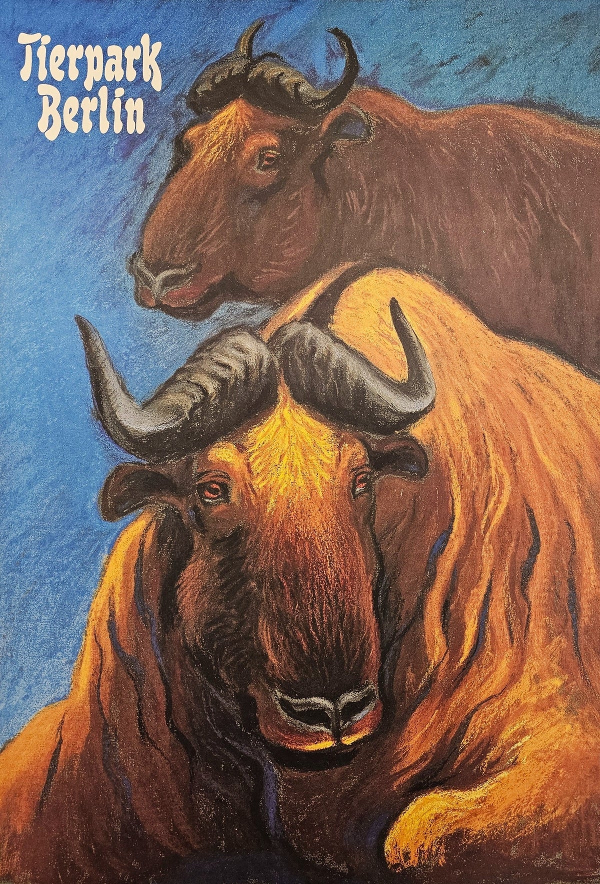 Berlin Zoo, Takins - Original Vintage Poster