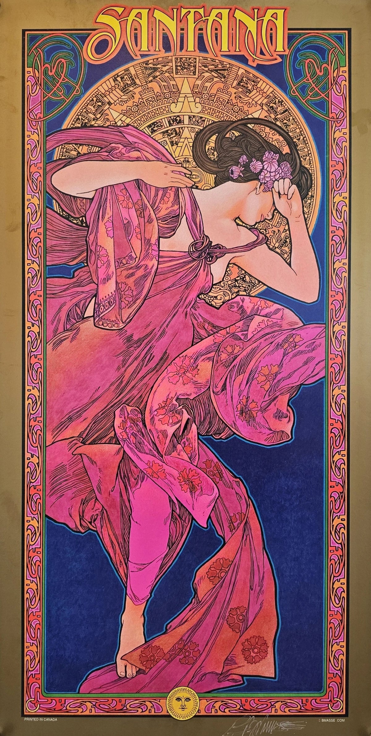 Santana by Bob Massé, Signed (Reissue) - Original Vintage Poster