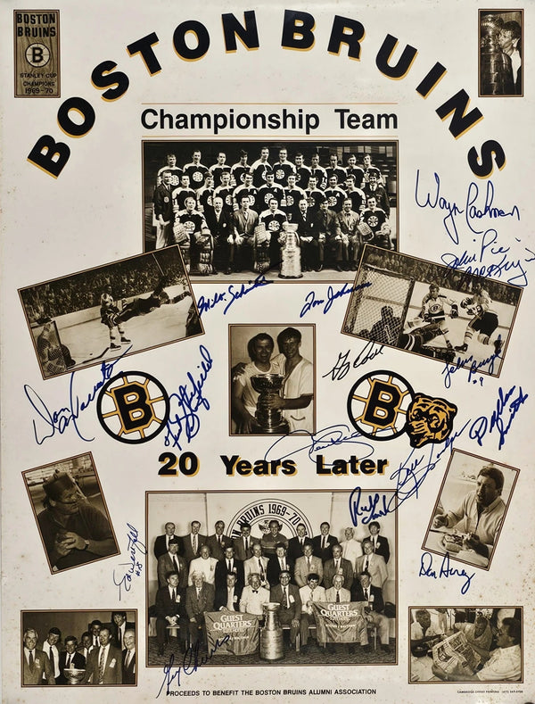 Boston Bruins (Signed) - Original Vintage Poster