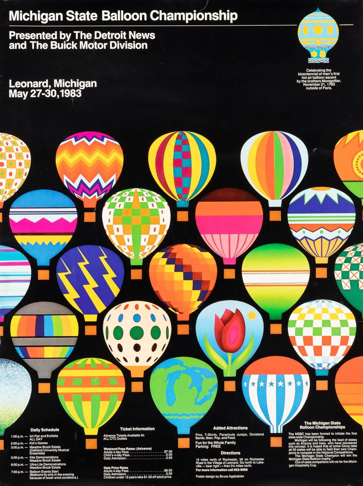 Michigan State Balloon Championship - Original Vintage Poster