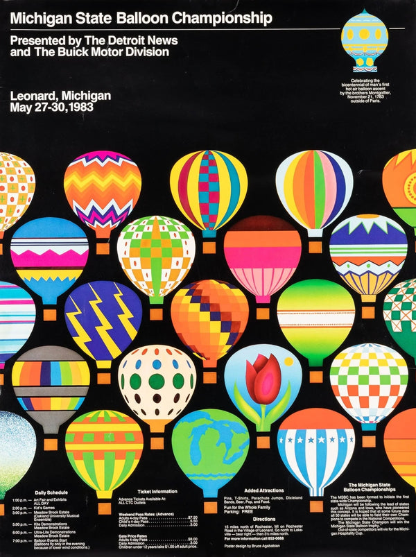Michigan State Balloon Championship - Original Vintage Poster