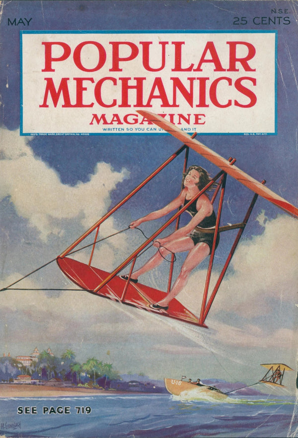Popular Mechanics Cover 8 - Original Vintage Cover Art: