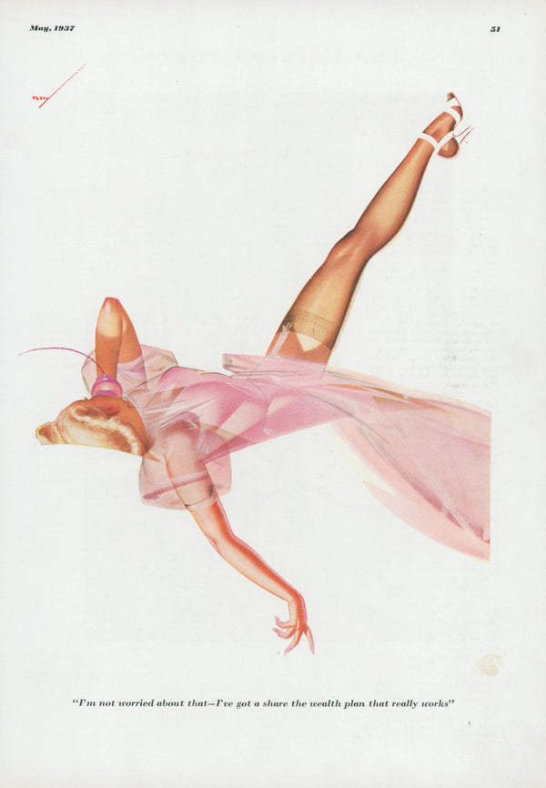 I'm Not Worried About That by George Petty - Original Vintage Illustration