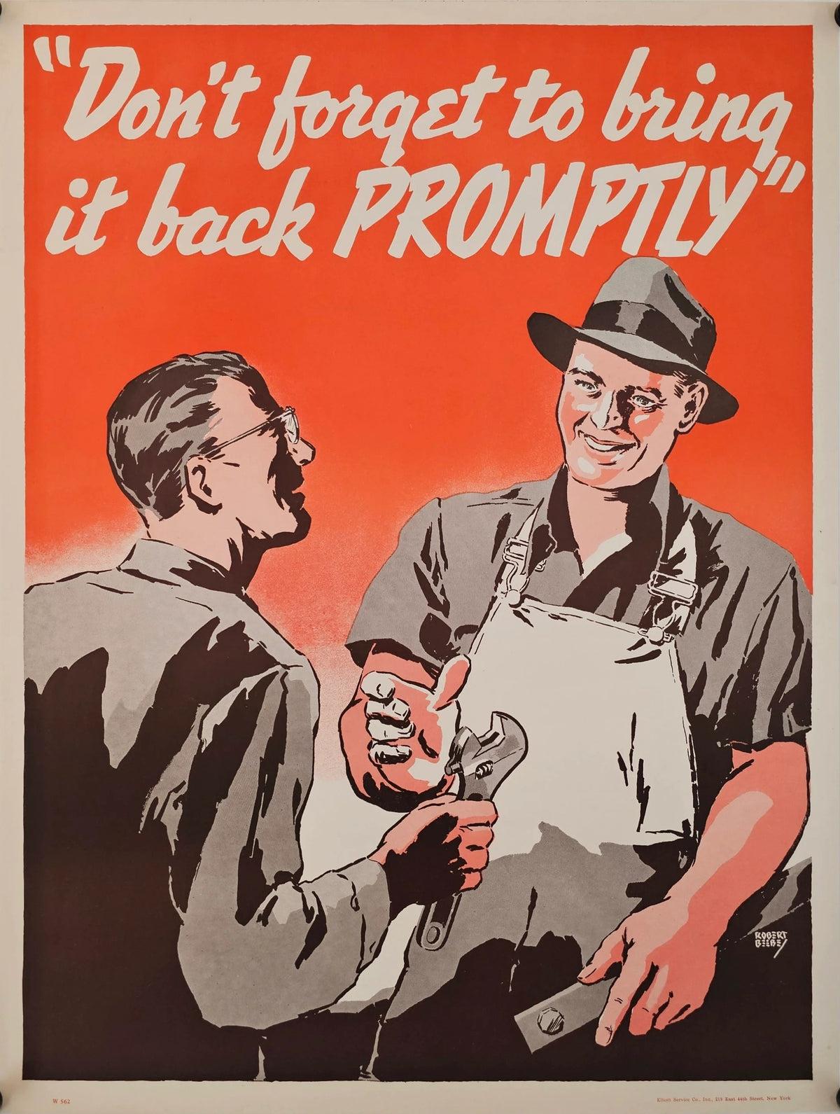 Bring it Back Promptly, Work Propaganda (WW2) - Original Vintage Poster