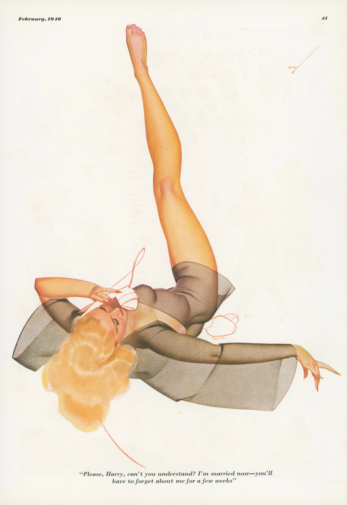I'm Married Now by George Petty - Original Vintage Illustration