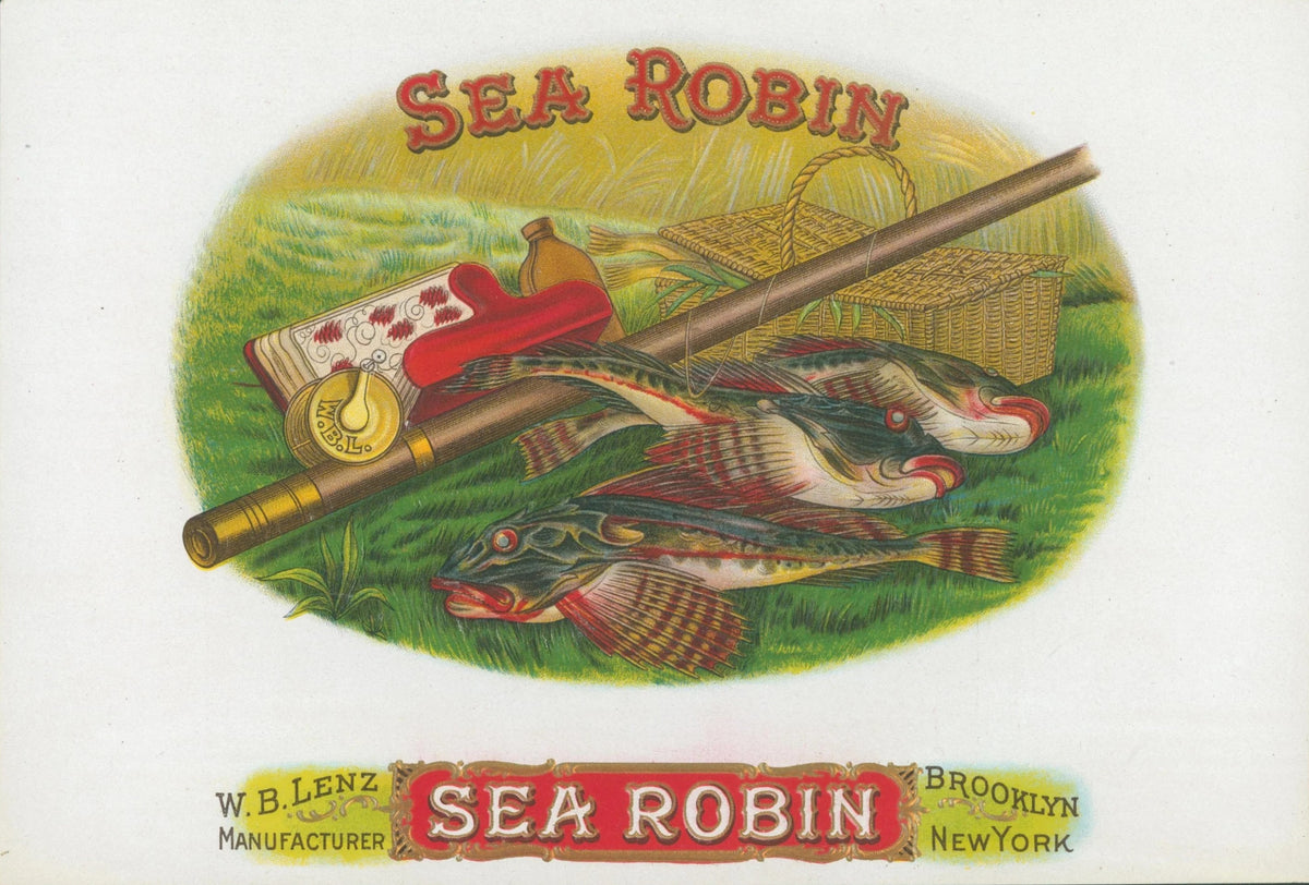 Sea Robin, Cigar Label - Original Vintage Product Label: