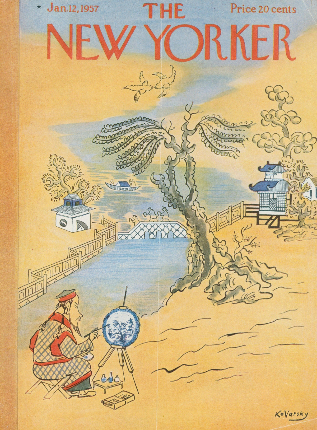 The Painted Garden- The New Yorker - Original Vintage Cover Art:
