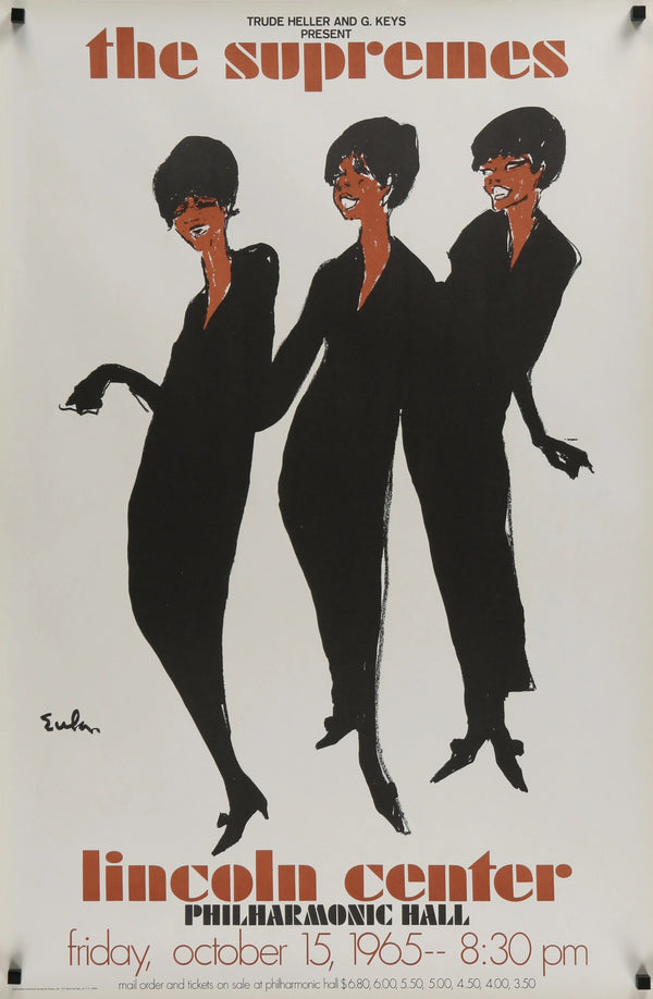 The Supremes, Lincoln Center - Original Vintage Poster