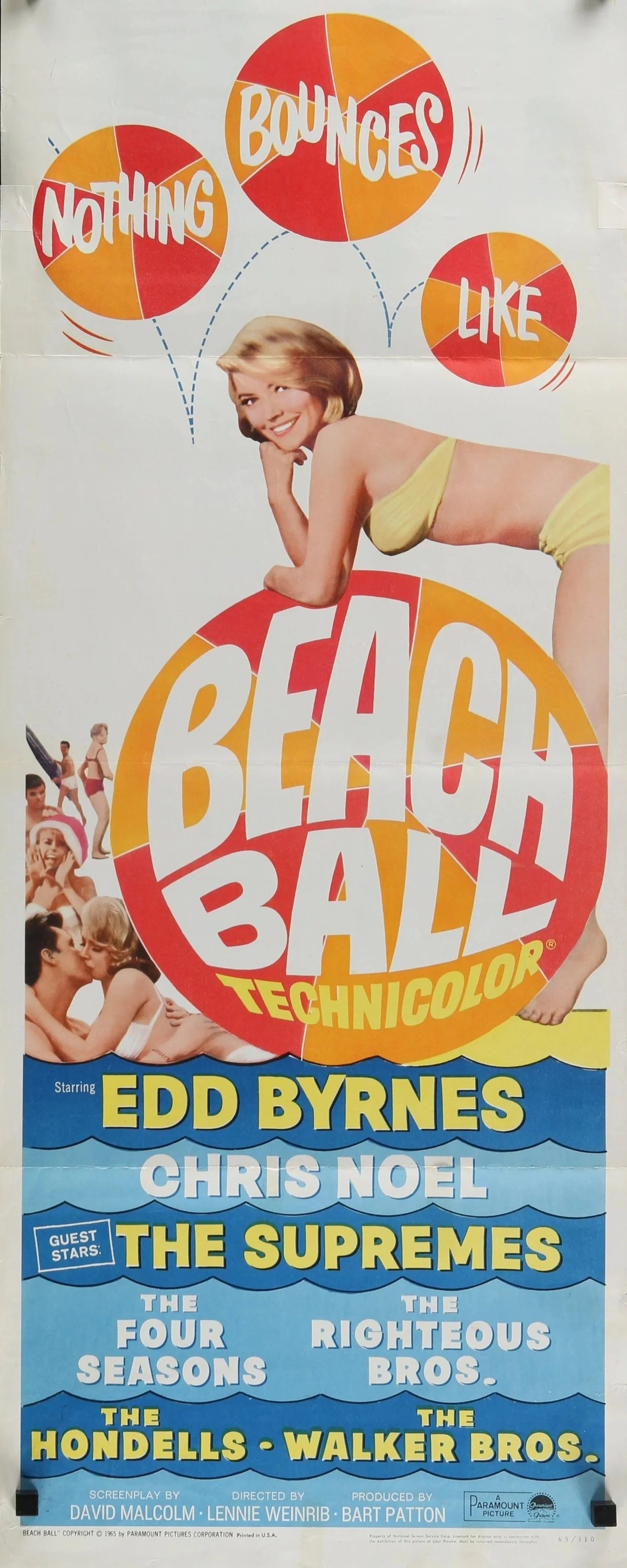 Beach Ball insert 1965 with Edd Byrnes - Original Vintage Poster