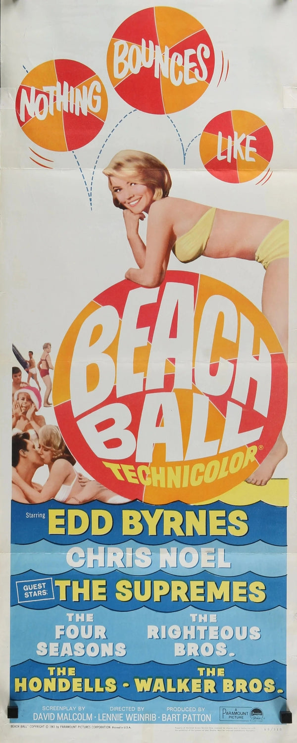Beach Ball insert 1965 with Edd Byrnes - Original Vintage Poster