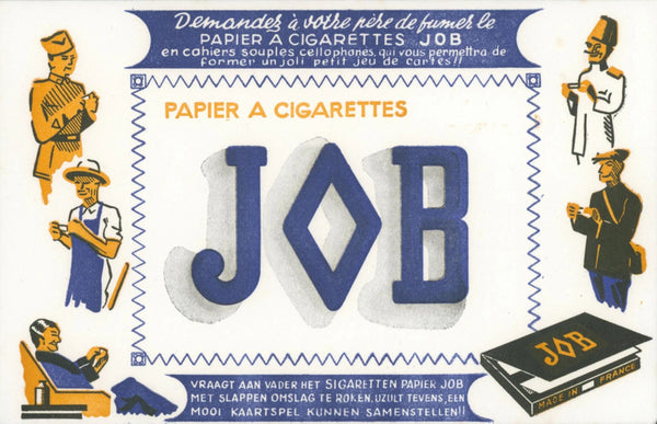 Job Cigarettes, Rolling Papers - Original Vintage Product Label: