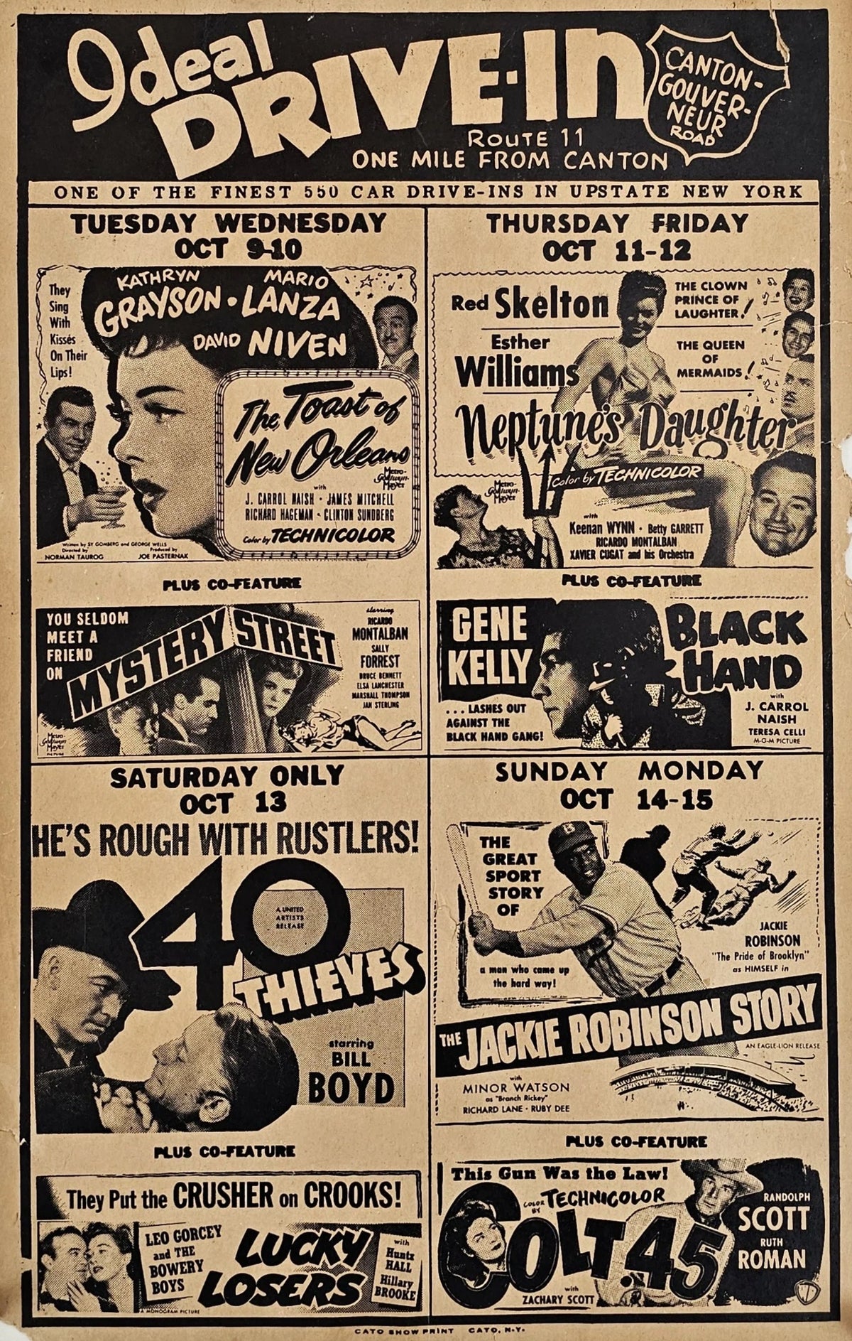 Ideal Drive-In - Original Vintage Window Card: