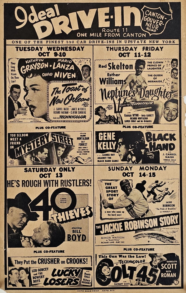 Ideal Drive-In - Original Vintage Window Card: