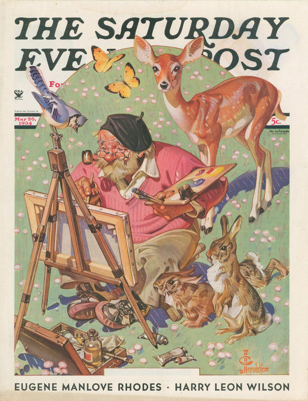 Painting Nature- Saturday Evening Post - Original Vintage Cover Art: