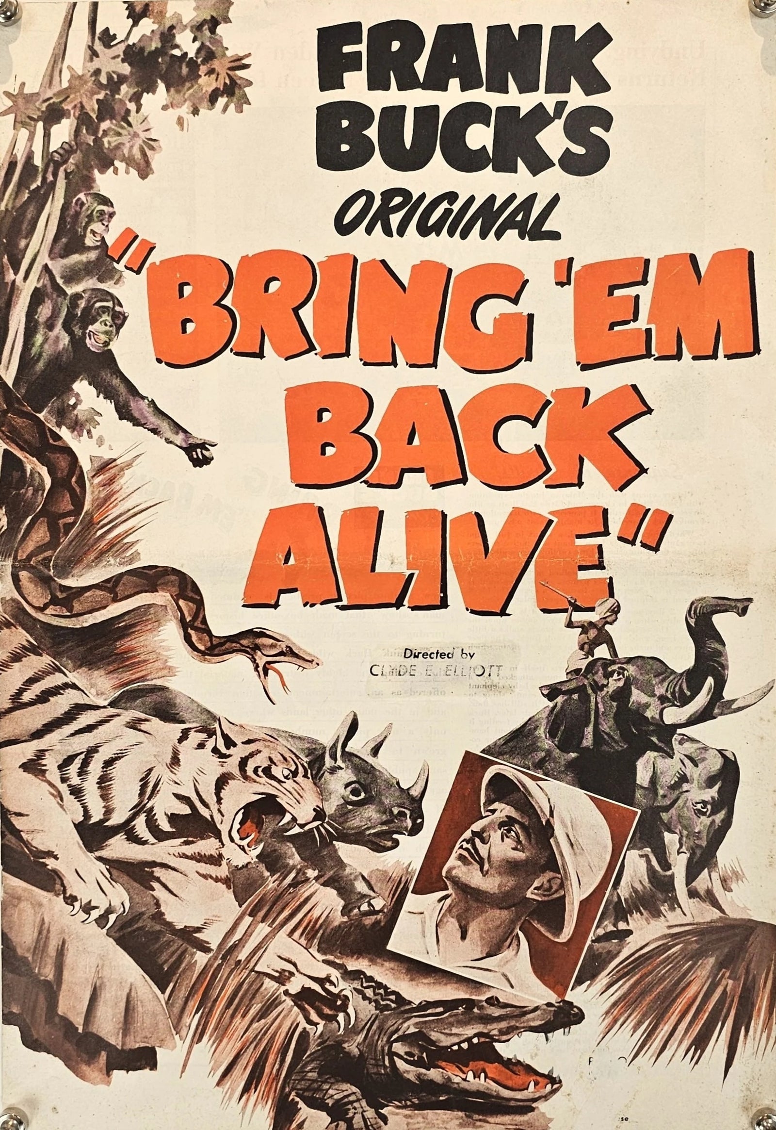 Bring 'Em Back Alive (Pressbook) - Original Vintage Publication: