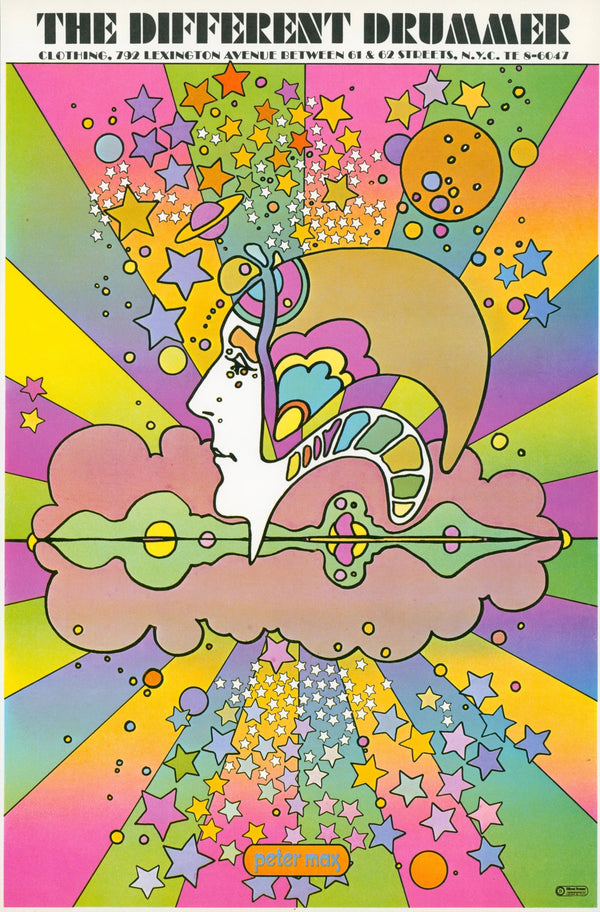 The Different Drummer, Peter Max Re-Issue - Original Vintage Poster