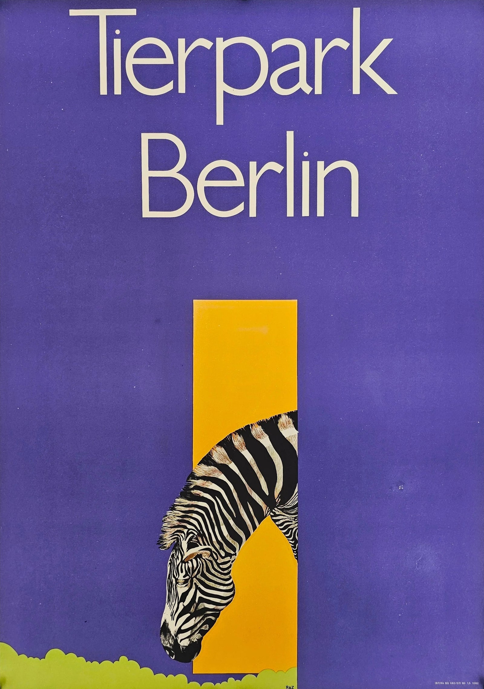 Tierpark Berlin, Zebra - Original Vintage Poster