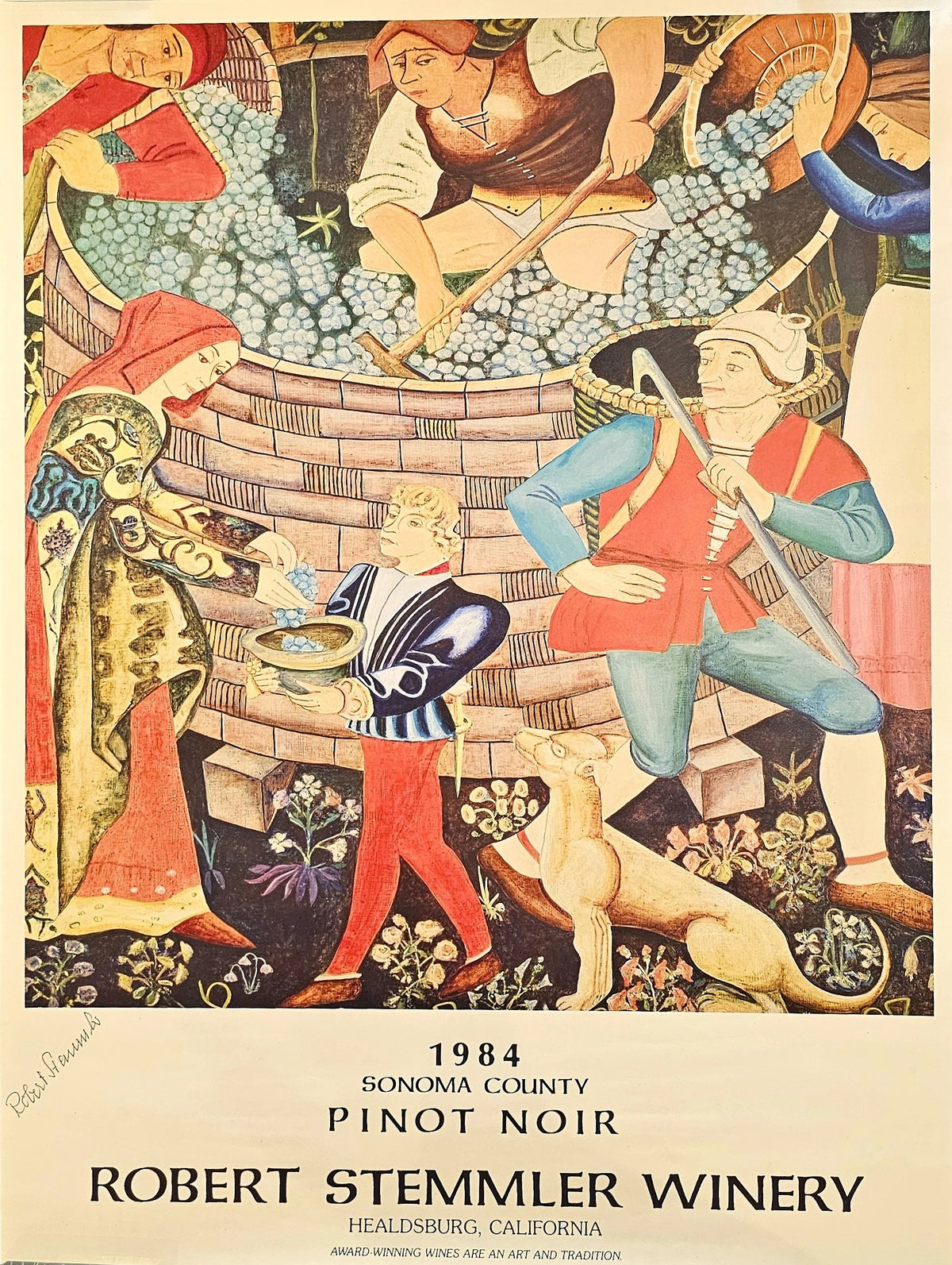 Sonoma County, Pinot Noir - Original Vintage Poster