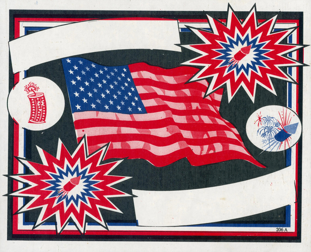 Fireworks, Window Card - Original Vintage Window Card: