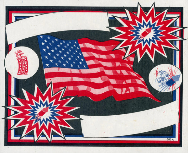 Fireworks, Window Card - Original Vintage Window Card:
