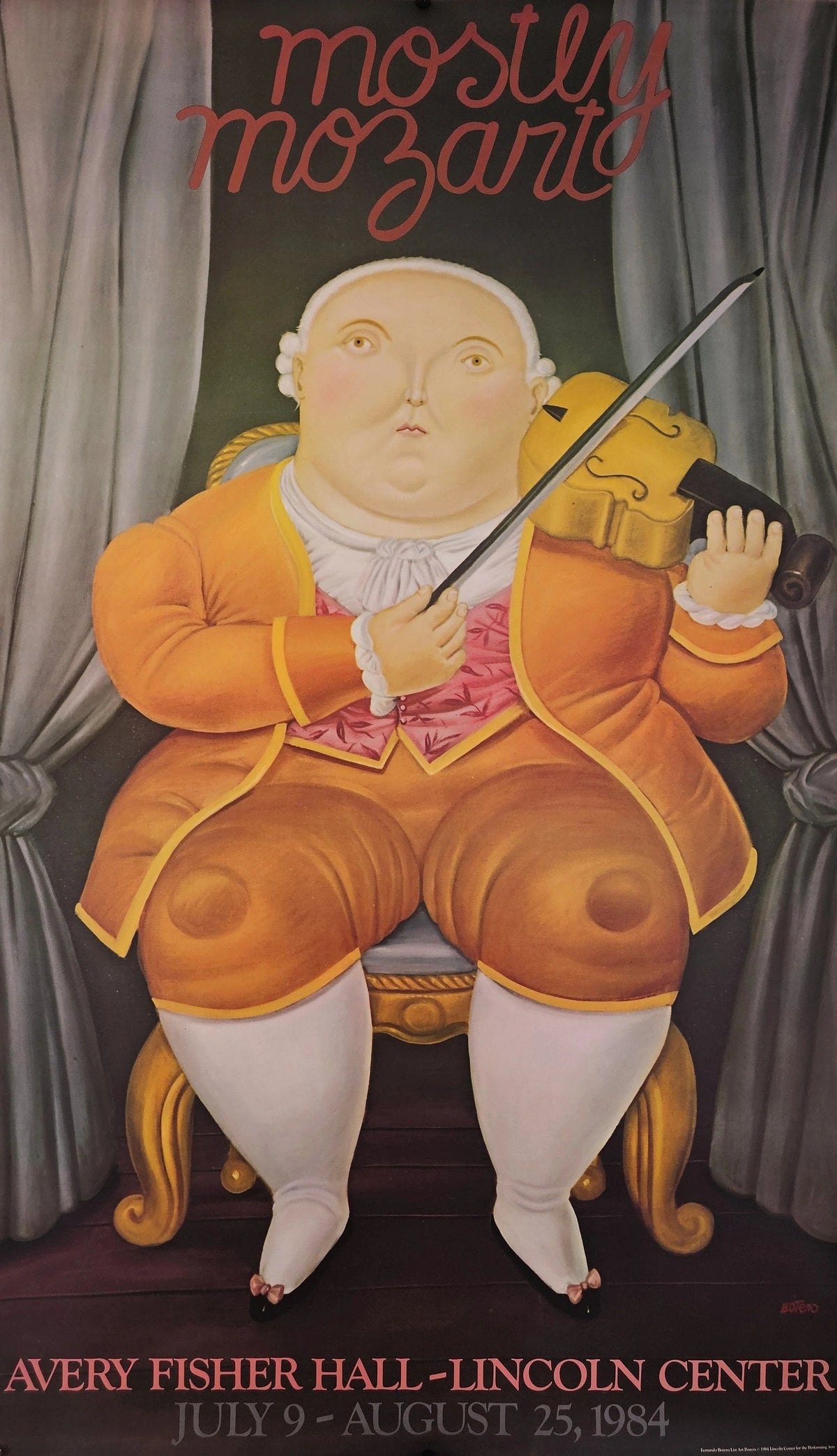 Mostly Mozart by Fernando Botero - Original Vintage Poster