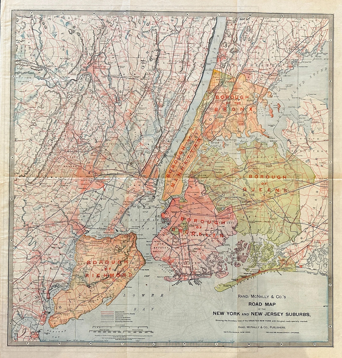 Map of New York City - Original Vintage Map