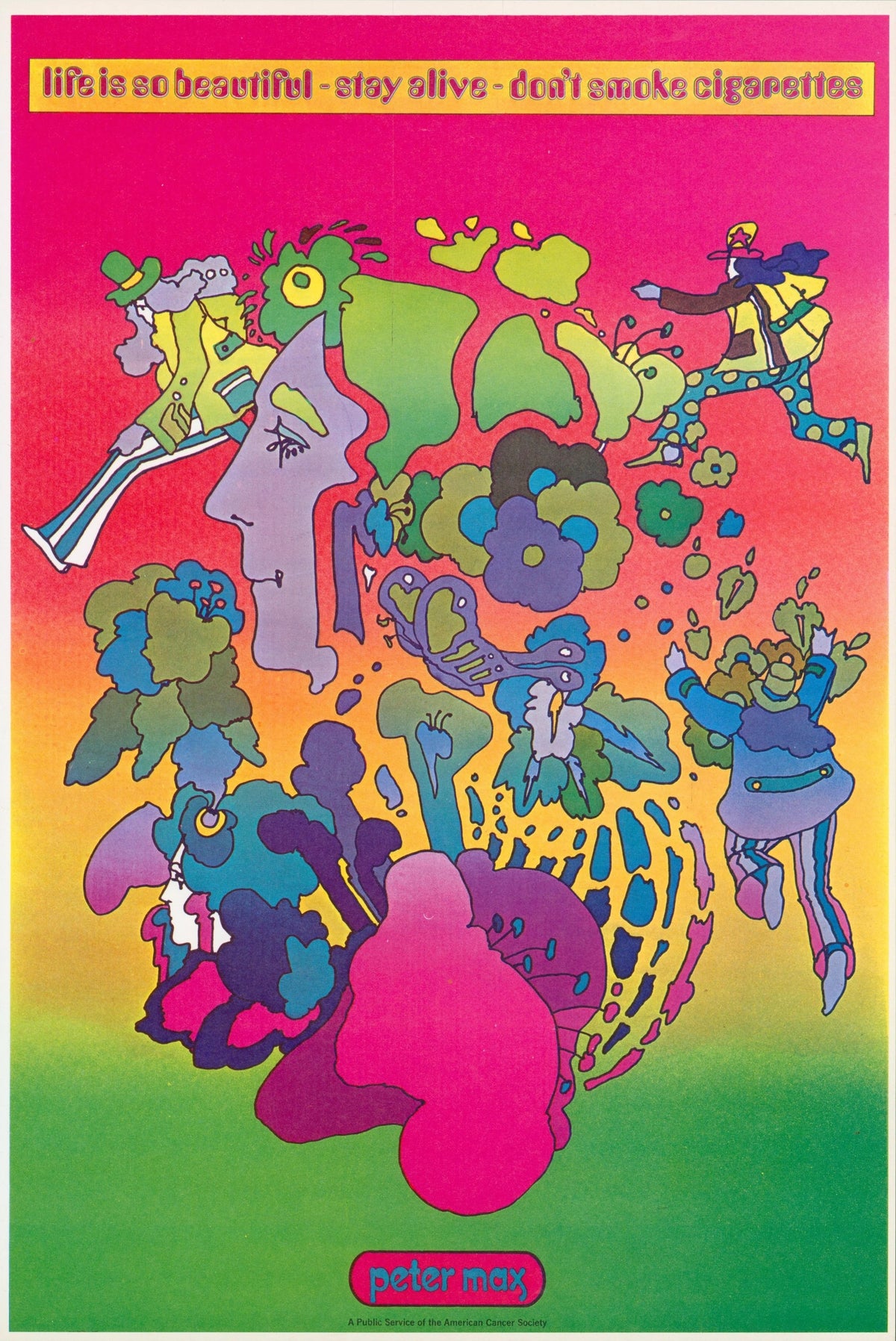 Life Is So Beautiful, Peter Max Re-Issue - Original Vintage Poster