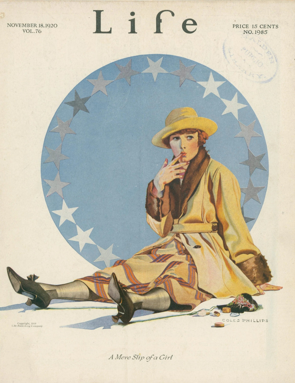 Slip of a Girl- Life Magazine  - Original Vintage Cover Art: