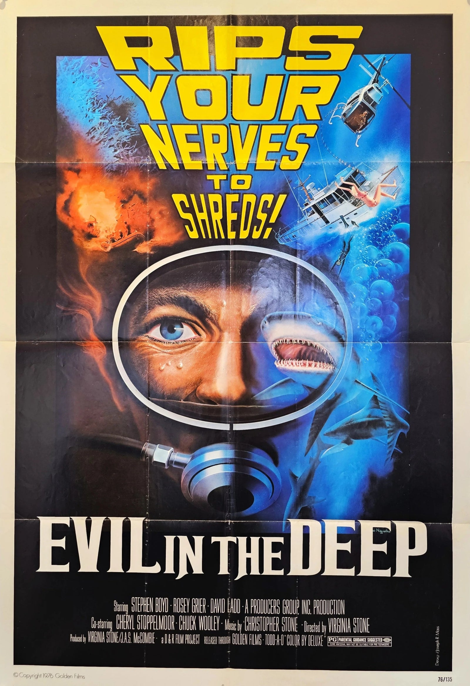 Evil in the Deep - Original Vintage Poster
