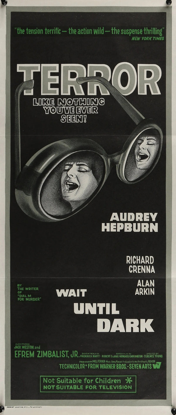 Wait Until Dark, Australian Daybill - Original Vintage Poster
