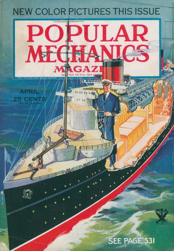 Popular Mechanics Cover 6 - Original Vintage Cover Art: