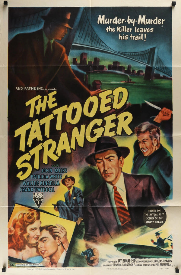 TATTOOED STRANGER 1sh 1950 - Original Vintage Poster