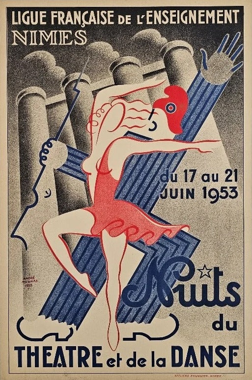 Nights of Theatre and Dance - Original Vintage Poster