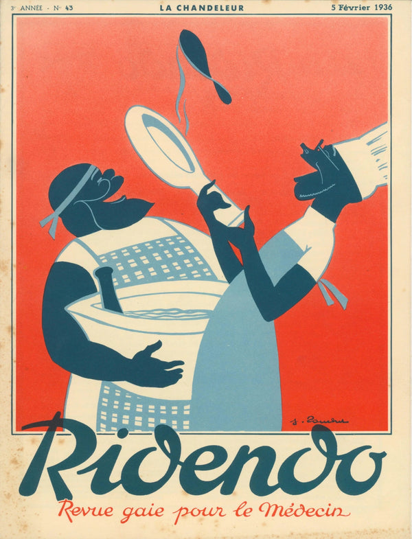 The Joyful Chef's- Ridendo Magazine - Original Vintage Publication: