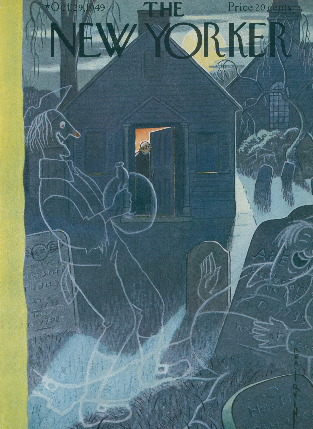 Ghost Town- The New Yorker  - Original Vintage Cover Art:
