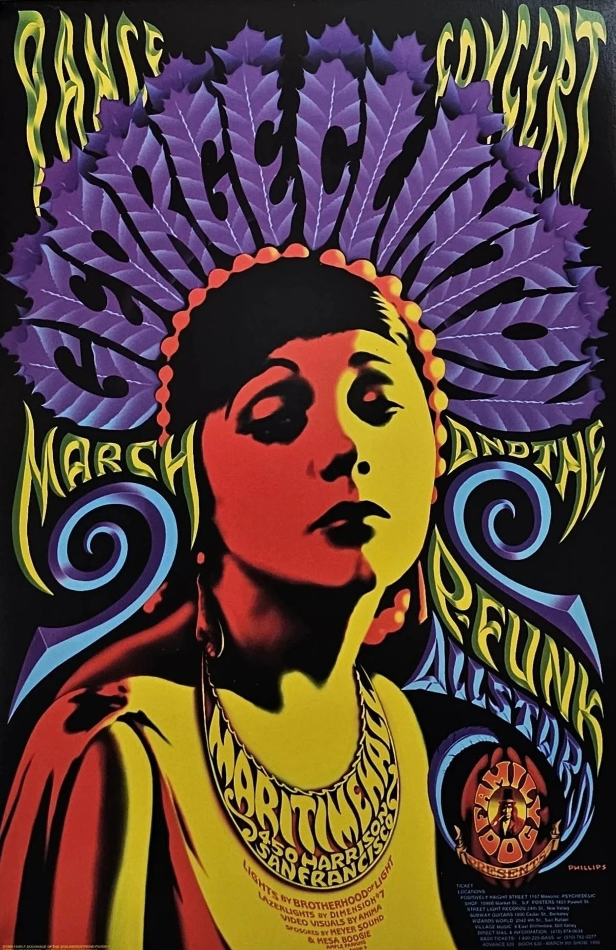 George Clinton by Jim Phillips - Original Vintage Poster