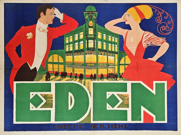 Eden Concert Variété, Amsterdam - Original Vintage Poster