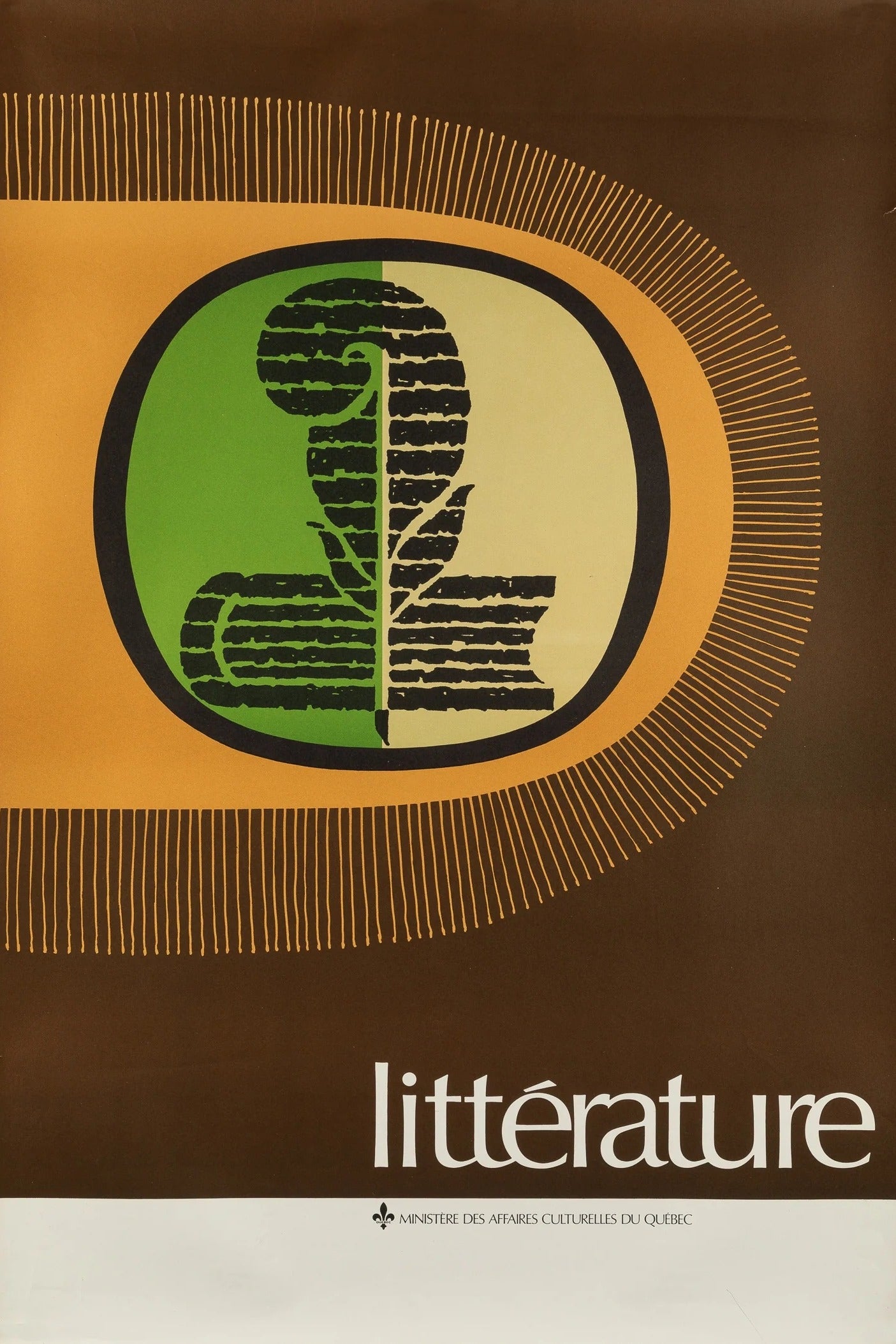 Literature, Quebec Ministry of Cultural Affairs - Original Vintage Poster