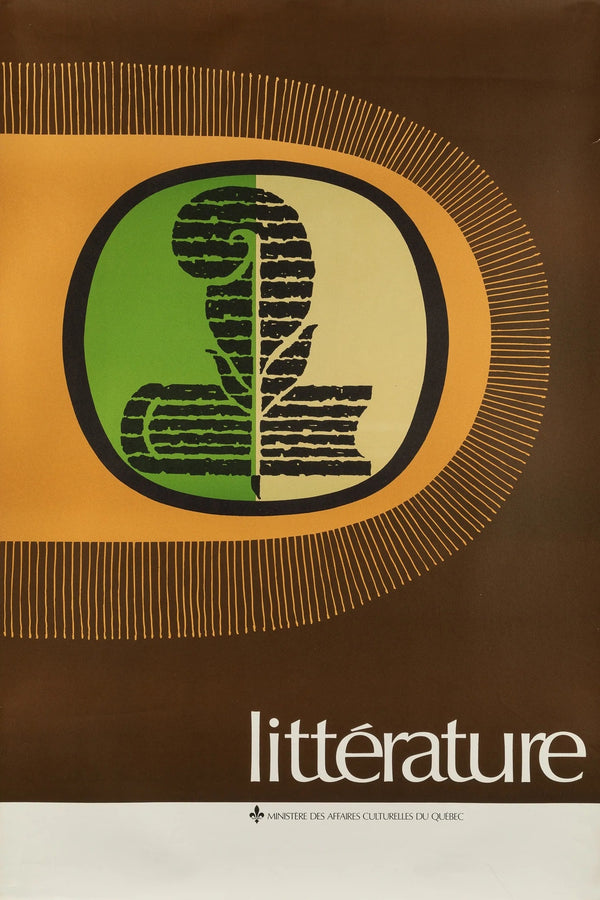 Literature, Quebec Ministry of Cultural Affairs - Original Vintage Poster