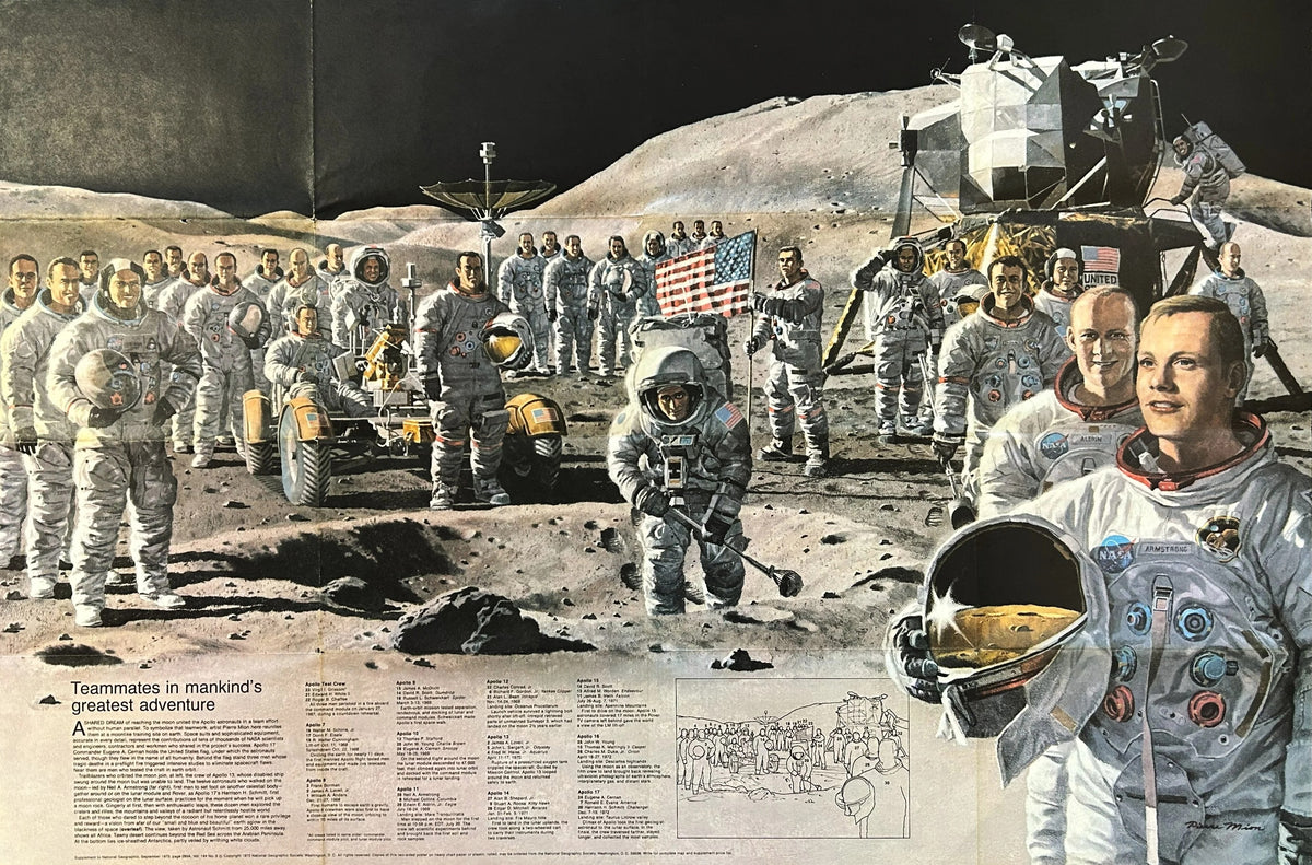 American Lunar Achievement, National Geographics - Original Vintage Poster