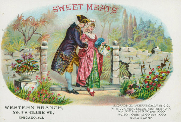 Sweet Meats Cigars, Salesman Sample - Original Vintage Product Label: